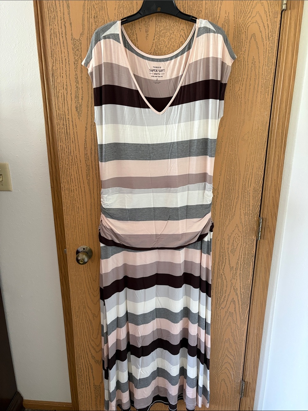 Torrid Shirred Waist Jersey Knit Maxi Dress